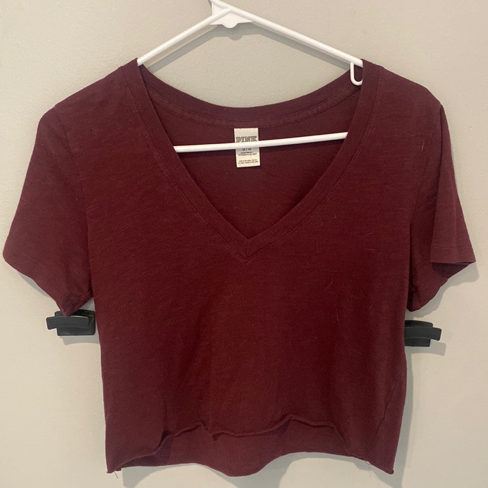 Cropped v-neck tee from Victoria’s Secret Pink